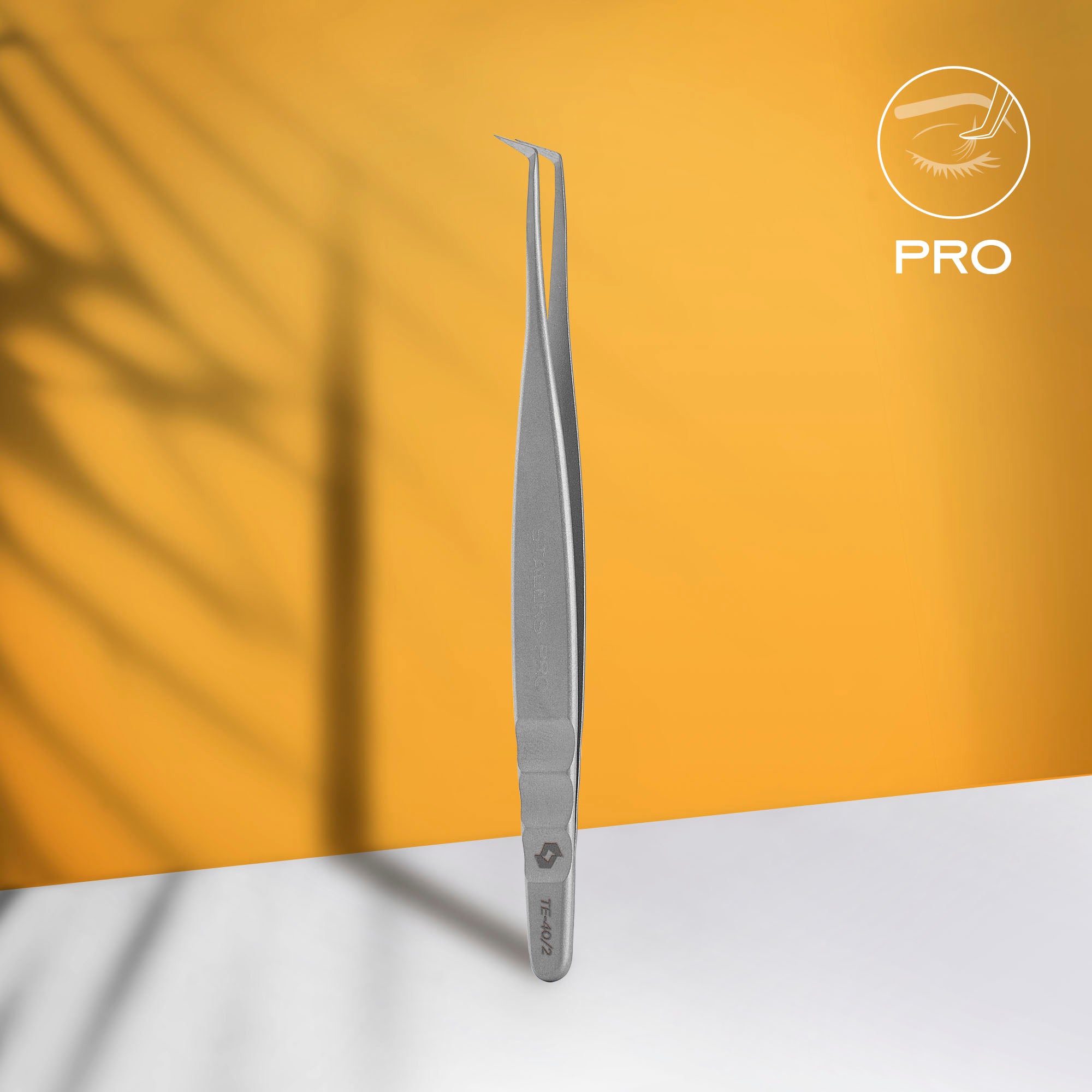 Professional eyelash tweezers EXPERT 40 TYPE 2 (L-shaped, 70')