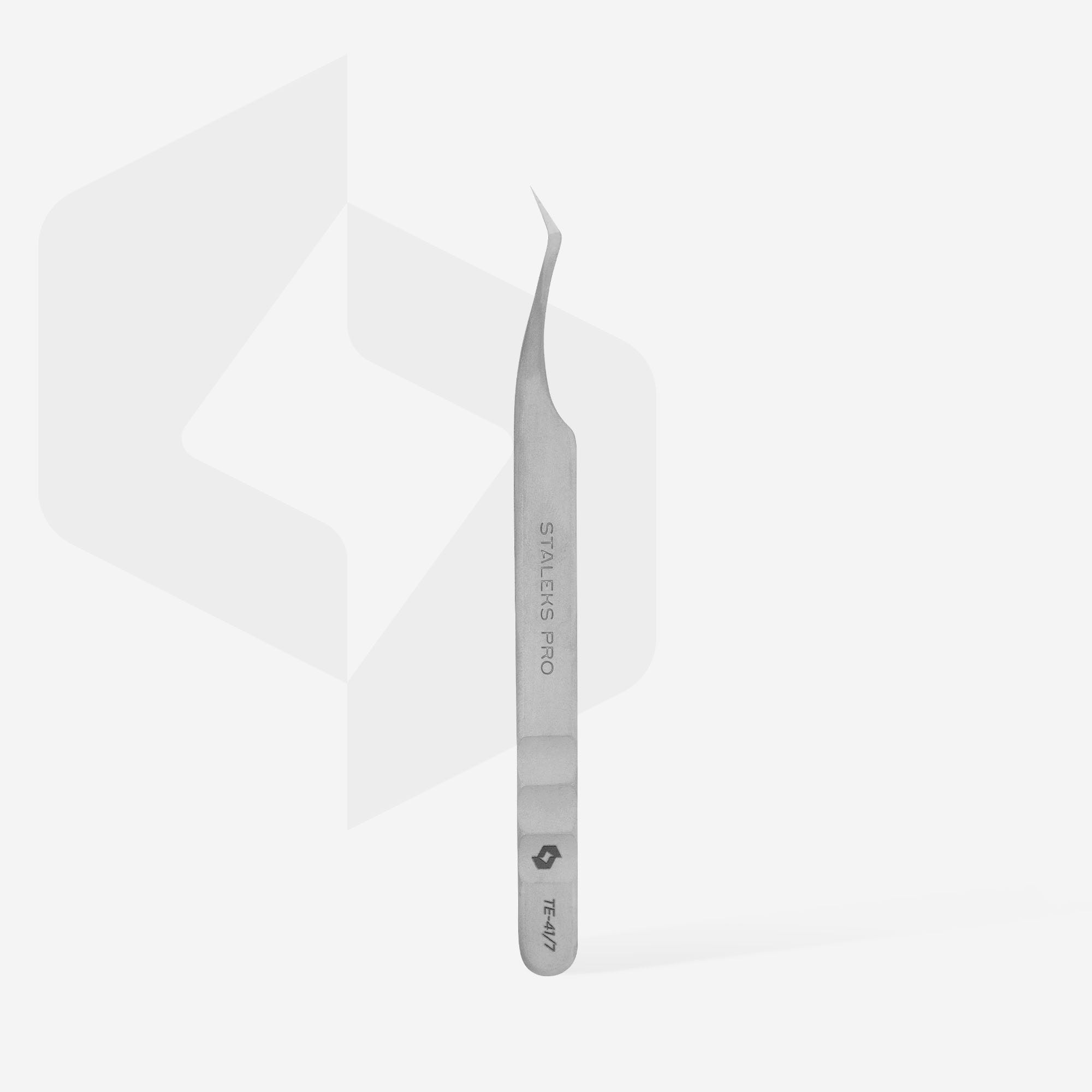 Professional eyelash tweezers EXPERT 41 TYPE 7 (L-shaped,30')