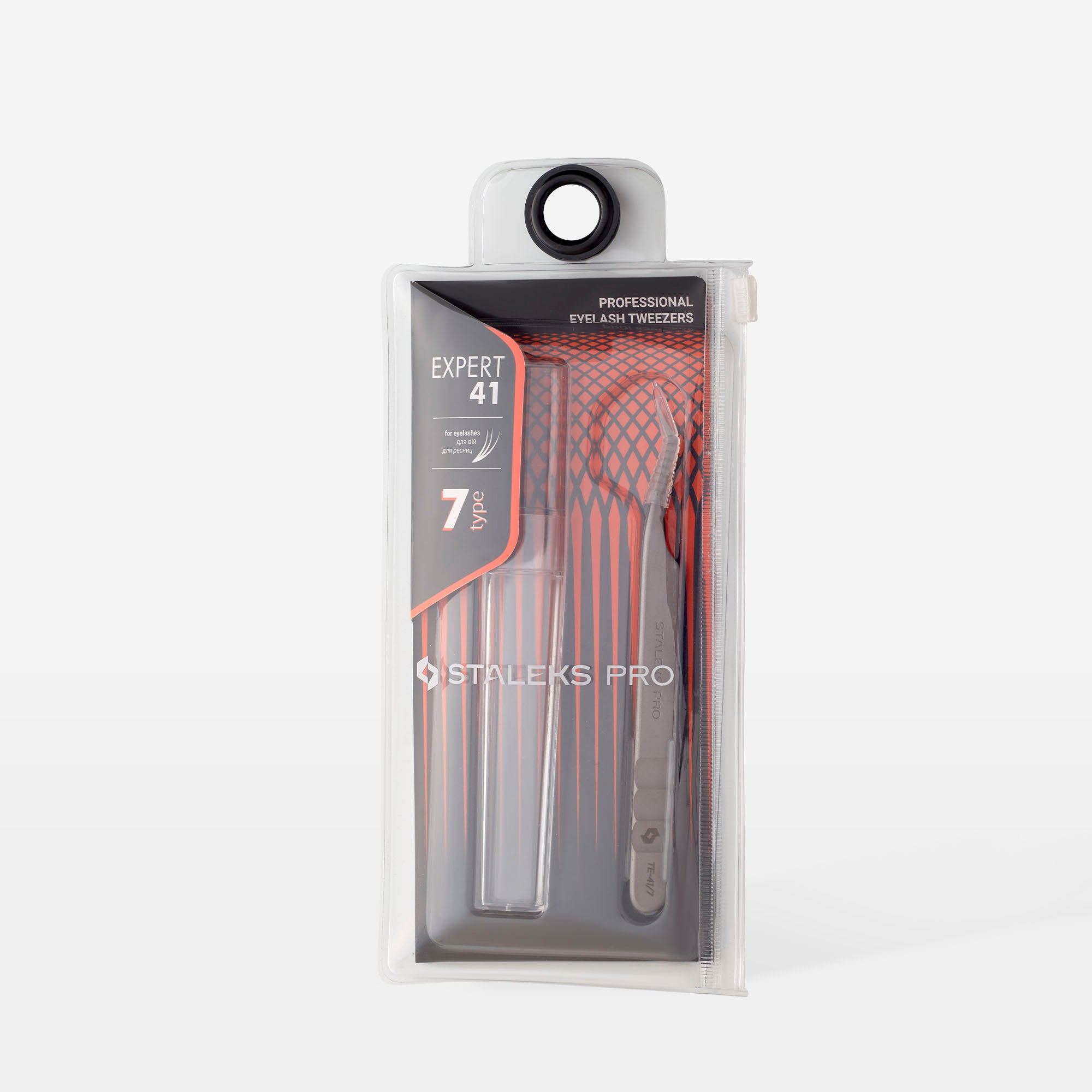STALEKS EXPERT 41 TYPE 7 Profesionální pinzeta na prodlužování řas, L-tvar, 30°